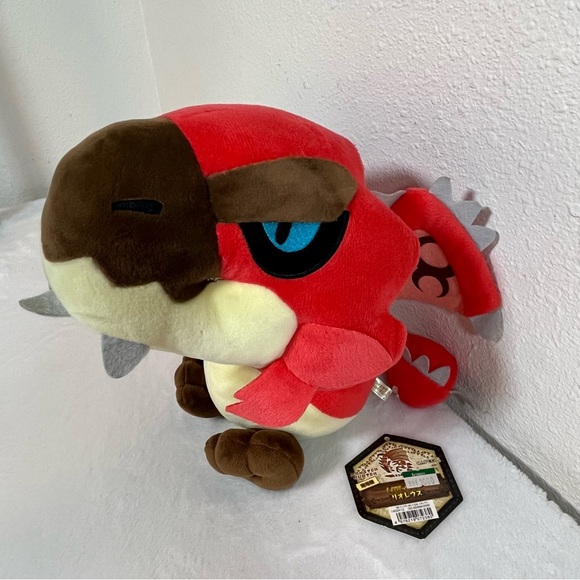 Capcom Monster Hunter Rathalos Dragon Plush Toy Red Brown Japanese